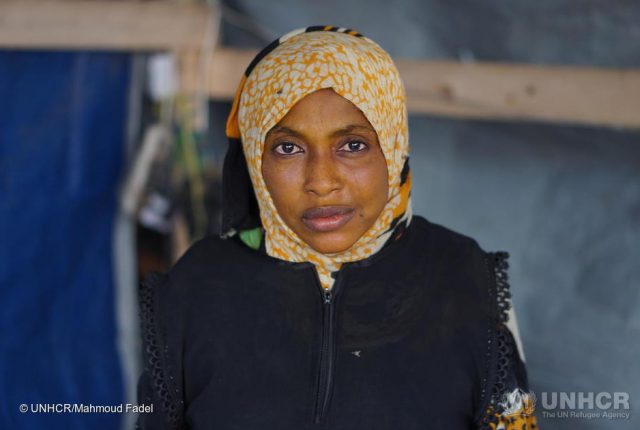 Yemen. Internally displaced by conflict and living in Aden Internally displaced Yemeni, Shofah Sulayman, 30, lives with her 10 children at Ammar bin Yasser camp in Aden. ; After five years of conflict, Yemen still remains the world’s largest humanitarian crisis with more than 3.6 million people uprooted from their homes and over 24 million in need of assistance. Many internally displaced people (IDPs) fled their homes without taking any belongings or identity documents – including their children’s birth certificates. Now, without legal documentation, many are unable to enrol their children in school, or access basic and essential services, including health care, while others are left vulnerable and at risk of forced eviction.